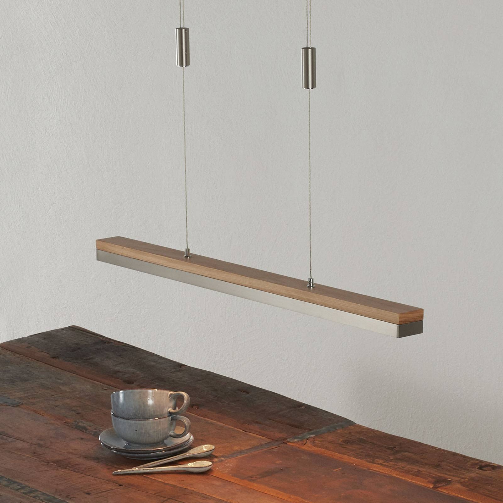 Quitani LED-Pendelleuchte Elna, Länge 78 cm, nickel Quitani LED-Pendelleuchte Elna, Länge 78 cm, nickel von Quitani