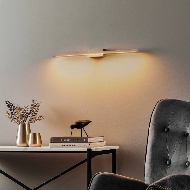 Quitani LED-Wandlampe Tolu, nickel, 65 cm von Quitani