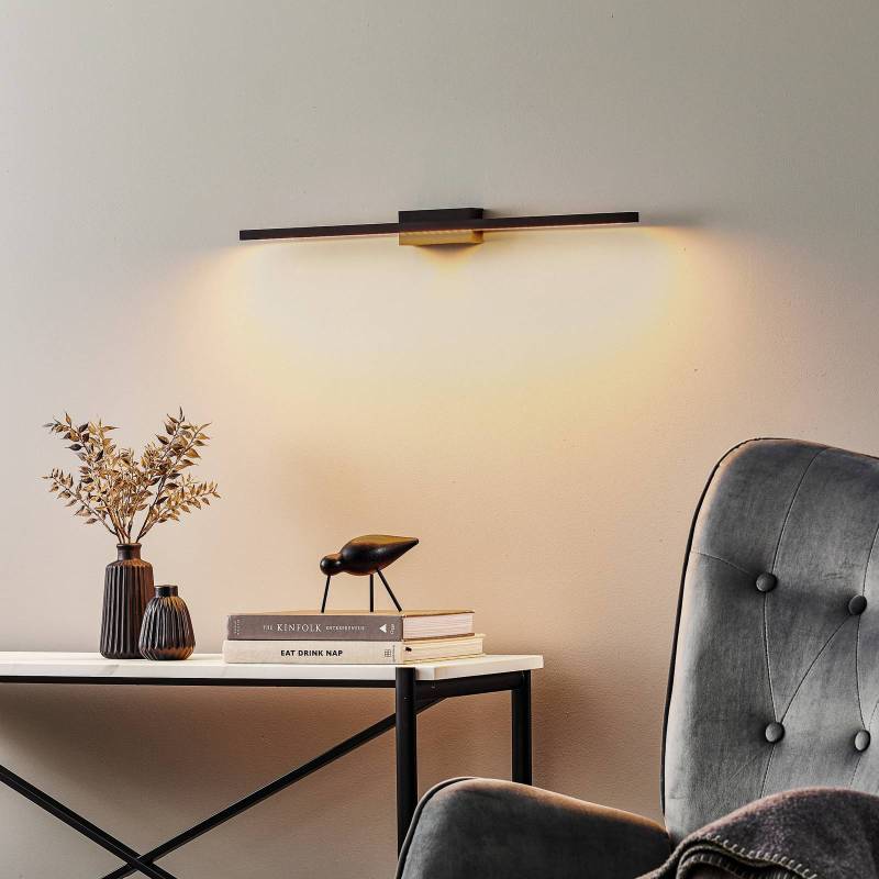 Quitani LED-Wandlampe Tolu, schwarz, Breite 65 cm von Quitani
