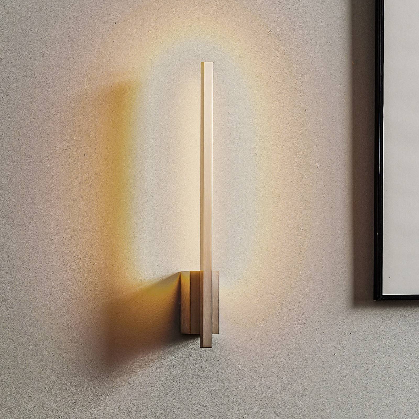 Quitani LED-Wandlampe Tolu, vertikal, nickel, Höhe 45 cm von quitani