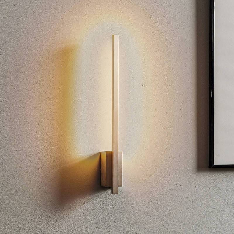 Quitani LED-Wandlampe Tolu, vertikal, nickel, Höhe 45 cm von Quitani