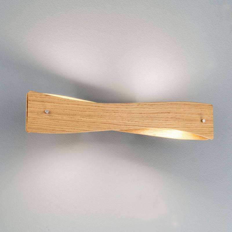 Quitani LED-Wandleuchte Lian, Eichenholz von Quitani