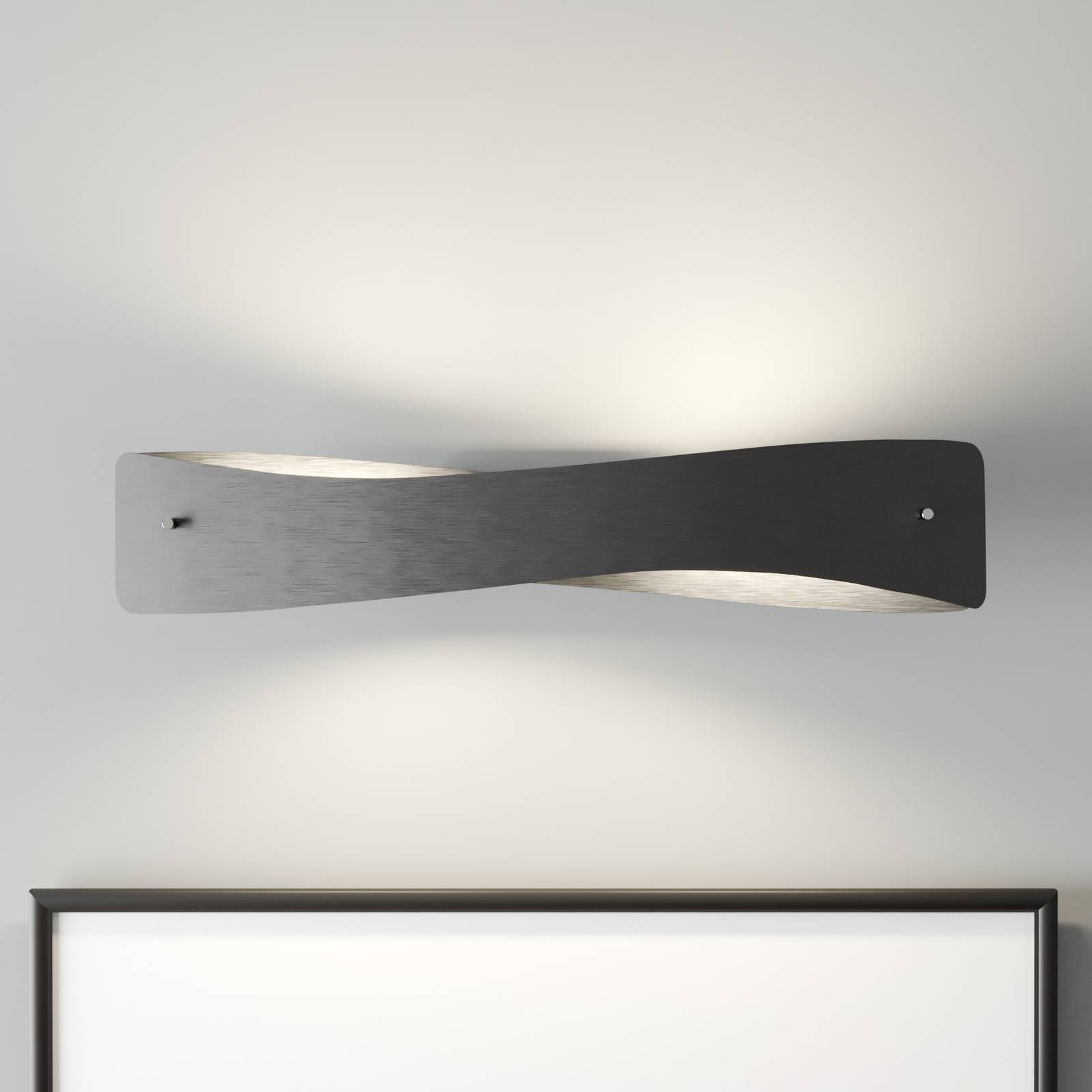 Quitani LED-Wandleuchte Lian, schwarz/alu von quitani