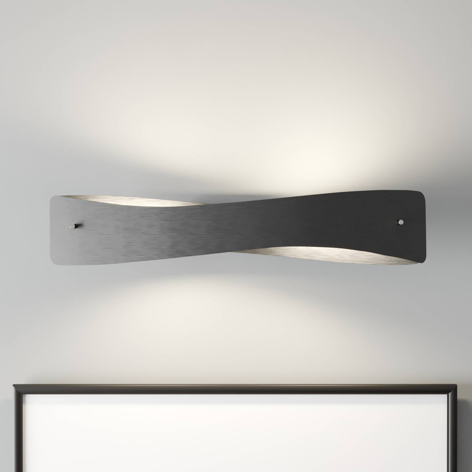 Quitani LED-Wandleuchte Lian, schwarz/alu Quitani LED-Wandleuchte Lian, schwarz/alu von quitani