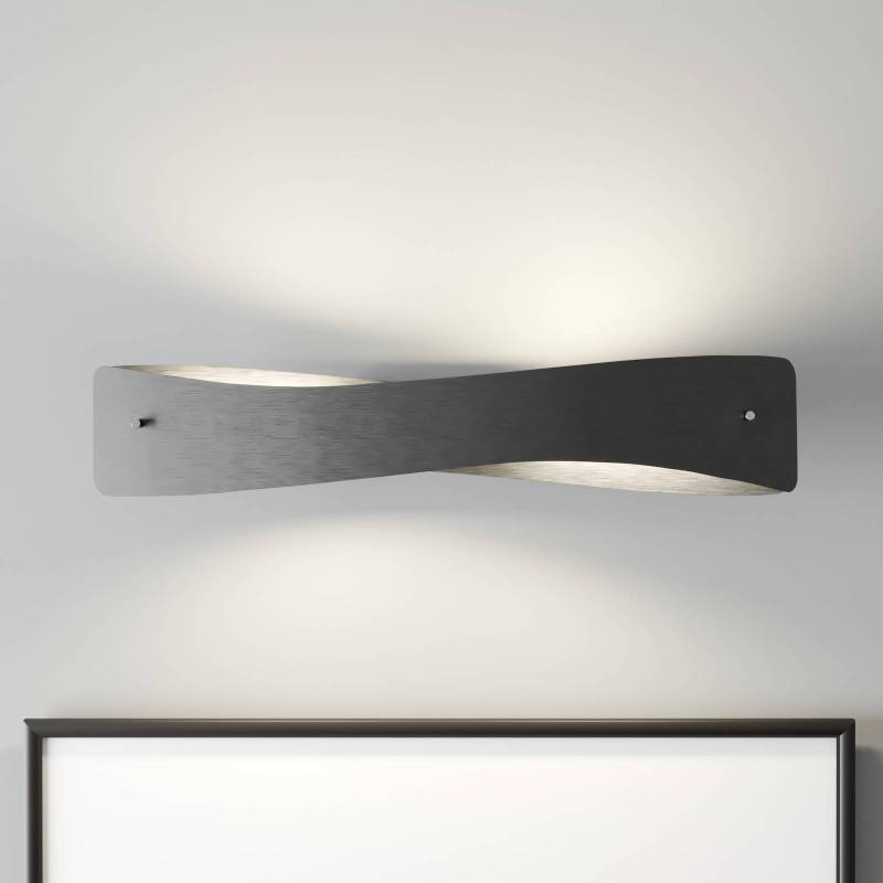 Quitani LED-Wandleuchte Lian, schwarz/alu von Quitani