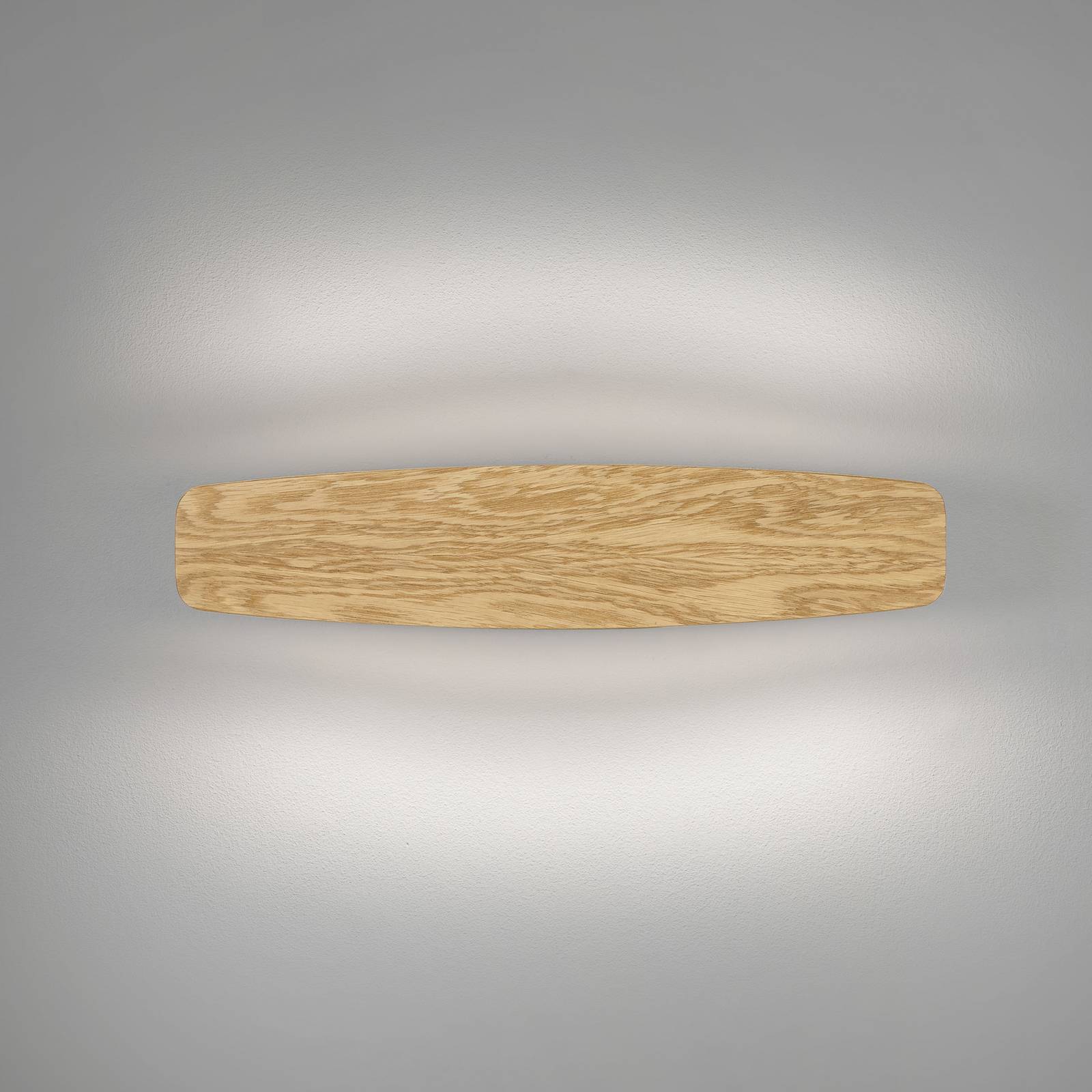 Quitani LED-Wandleuchte Persida, Eiche, 48 cm von quitani