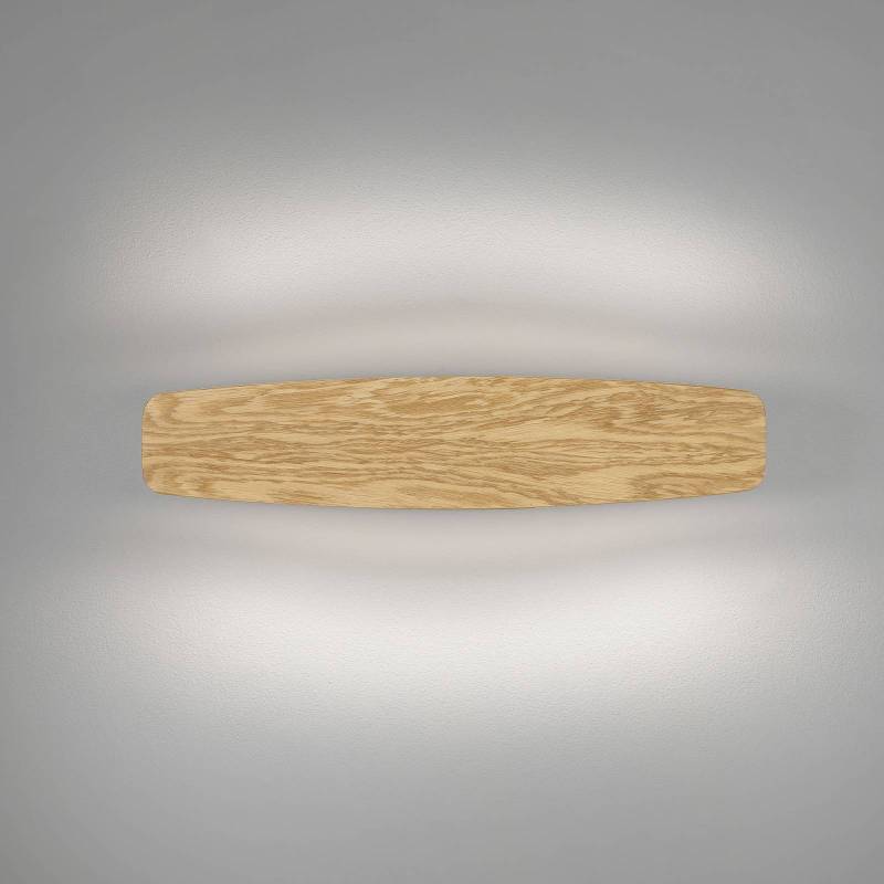 Quitani LED-Wandleuchte Persida, Eiche, 48 cm von quitani