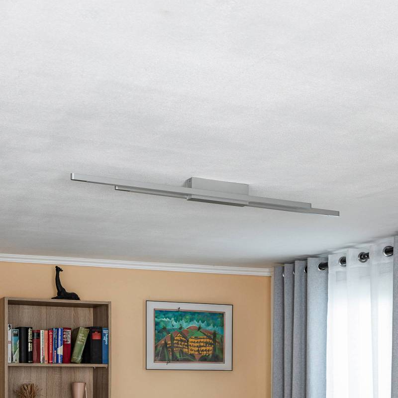 Quitani Talon LED-Deckenlampe 2fl alu/natur eloxal von Quitani