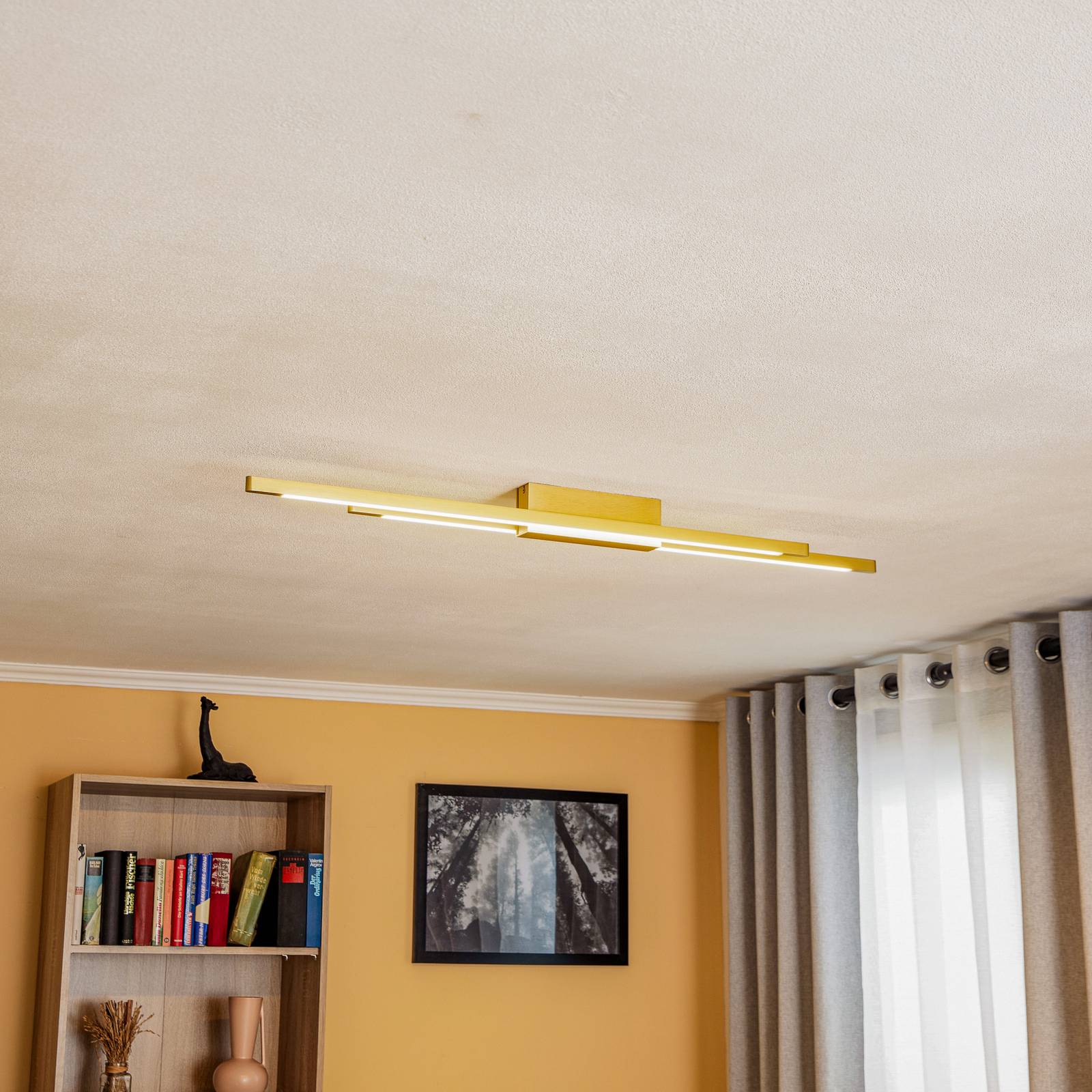 Quitani Talon LED-Deckenlampe 2fl messing eloxal Quitani Talon LED-Deckenlampe 2fl messing eloxal von quitani