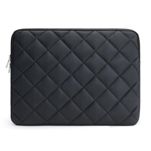 15-16 Zoll Puffy Laptop Tasche Hülle für 15-Zoll MacBook Air M3/ M2,16 Zoll MacBook Pro M3 Pro M3 Max,Gesteppte Puffer-Laptoptasche für Frauen/Mädchen,Wasserabweisende Laptop-Tasche von qymaksom