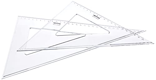 Rotring S0237870 Zeichendreieck, 2er Satz, 30 cm, glasklar von rOtring