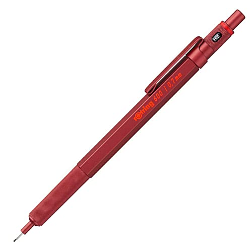rOtring 600 Druckbleistift | 0,7 mm | Rot | Ergonomisches Vollmetallgehäuse rOtring 600 Druckbleistift | 0,7 mm | Rot | Ergonomisches Vollmetallgehäuse von rOtring
