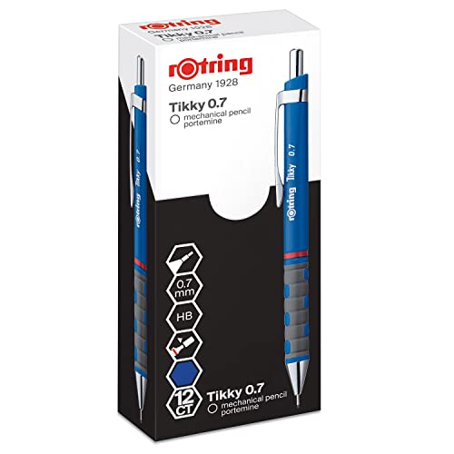 rOtring Tikky-Druckbleistift | HB 0,7 mm | blauer Schaft | 12er-Box von rOtring
