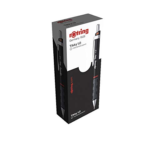 rOtring Tikky-Druckbleistift | farblich gekennzeichnet | 1 mm | schwarzer Schaft | 12er-Box von rOtring