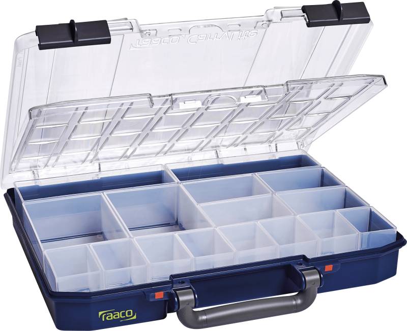 RAACO 145572 - Sortimentskasten, CarryLite 55 DLU, 337 x 58 x 278 mm, 16 Fächer von raaco