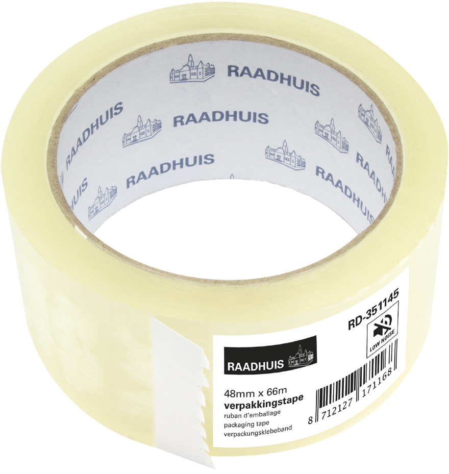 RAADHUIS Verpackungsklebeband, 48 mm x 66 m, PP, transparent RAADHUIS Verpackungsklebeband, 48 mm x 66 m, PP, transparent von raadhuis