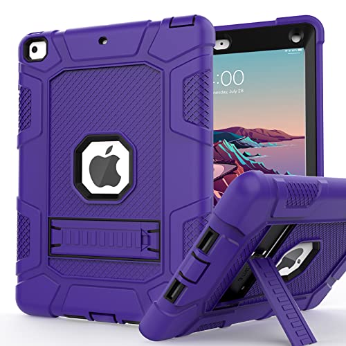 Schutzhülle für iPad Mini 5, iPad Mini 4, 3-lagig, stoßfest, robust, mit Ständer für iPad Mini 4/5, 20 cm (7,9 Zoll), Violett + Schwarz von rantice