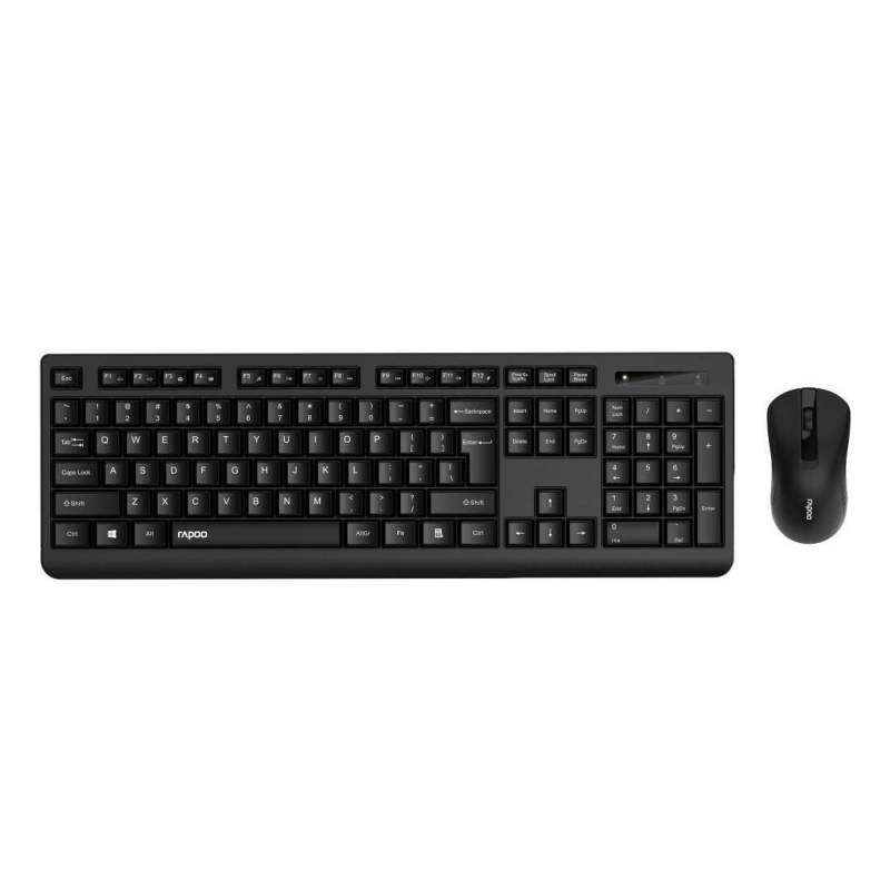 Rapoo X1700 kabelloses Desktop-Set QWERTZ - Deutsch - Schwarz von rapoo