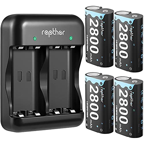 Rapthor 2800mAh Controller Akkupack Kompatibel mit Xbox One/Xbox Series X/Xbox One S/Xbox One X/Xbox One Elite, 4x2800 mAh wiederaufladbare Batterie von rapthor