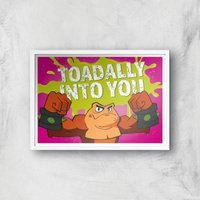 Battletoads Toadally Into You Art Print Giclee Art Print - A3 - White Frame von rare