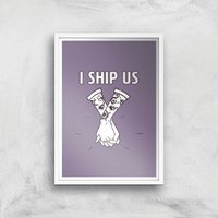 Sea Of Thieves I Ship Us Art Print Giclee Art Print - A3 - White Frame von rare