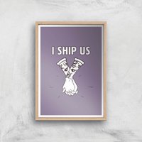 Sea Of Thieves I Ship Us Art Print Giclee Art Print - A3 - Wooden Frame von rare