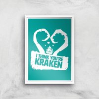 Sea Of Thieves I Think You're Kraken Print Giclee Art Print - A2 - White Frame von rare