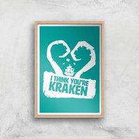 Sea Of Thieves I Think You're Kraken Print Giclee Art Print - A2 - Wooden Frame von rare