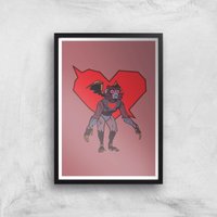 Sea Of Thieves Valentines Art Print Giclee Art Print - A3 - Black Frame von rare