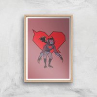 Sea Of Thieves Valentines Art Print Giclee Art Print - A4 - Wooden Frame von rare