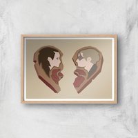 Sea Of Thieves Valentines Heart Art Print Giclee Art Print - A2 - Wooden Frame von rare