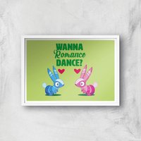 Viva Pinata Wanna Romance Dance Rabbit Art Print Giclee Art Print - A2 - White Frame von rare