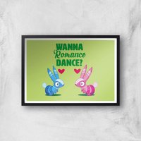 Viva Pinata Wanna Romance Dance Rabbit Art Print Giclee Art Print - A3 - Black Frame von rare