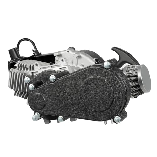 Motoren,49.85cc ATV mit Getriebearm Motor Kit,Pocketbike Motor mit Getriebearm, Kette Mini Motor Einzylinder Komplettmotor für Pocketbikes Mini Motocross von ravixia