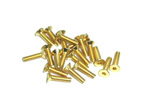 M2,5x10 DIN7991 goldene Senkkopfschraube Stahl 12,9 Titan Nitrid beschichtet 20 Stück rcbay M2,5 Innensechskant M2,5x10 DIN7991 goldene Senkkopfschraube Stahl 12,9 Titan Nitrid beschichtet 20 Stück rcbay M2,5 Innensechskant von rcbay