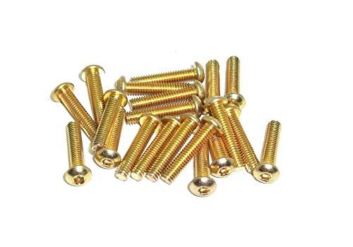 M2,5x12 ISO7380 goldene Linsenkopfschrauben Stahl 12,9 Titan Nitrid beschichtet 20 Stück rcbay M2,5 Innensechskant M2,5x12 ISO7380 goldene Linsenkopfschrauben Stahl 12,9 Titan Nitrid beschichtet 20 Stück rcbay M2,5 Innensechskant von rcbay