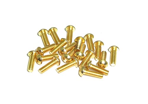 M2,5x8 ISO7380 goldene Linsenkopfschrauben Stahl 12,9 Titan Nitrid beschichtet 20 Stück rcbay M2,5 Innensechskant M2,5x8 ISO7380 goldene Linsenkopfschrauben Stahl 12,9 Titan Nitrid beschichtet 20 Stück rcbay M2,5 Innensechskant von rcbay