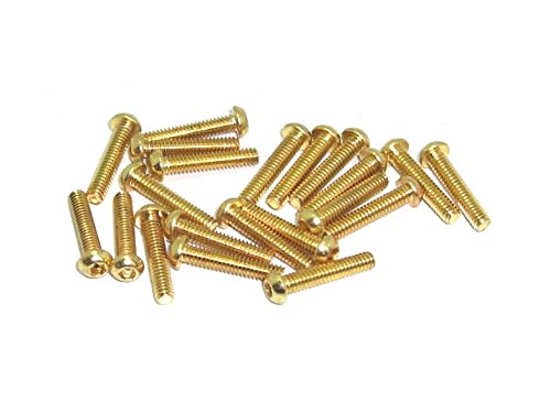 M2x10 ISO7380 goldene Linsenkopfschraube Stahl 12,9 Titan Nitrid beschichtet 20 Stück rcbay M2 Innensechskant M2x10 ISO7380 goldene Linsenkopfschraube Stahl 12,9 Titan Nitrid beschichtet 20 Stück rcbay M2 Innensechskant von rcbay