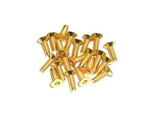 M2x8 DIN7991 goldene Senkkopfschraube Stahl 12,9 Titan Nitrid beschichtet 20 Stück rcbay M2 Innensechskant M2x8 DIN7991 goldene Senkkopfschraube Stahl 12,9 Titan Nitrid beschichtet 20 Stück rcbay M2 Innensechskant von rcbay