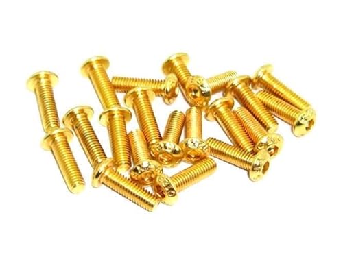 M3x10 ISO7380 goldene Linsenkopfschraube Stahl 12,9 Titan Nitrid beschichtet 20 Stück rcbay M3 Innensechskant M3x10 ISO7380 goldene Linsenkopfschraube Stahl 12,9 Titan Nitrid beschichtet 20 Stück rcbay M3 Innensechskant von rcbay