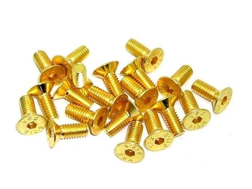 M4x10 DIN7991 goldene Senkkopfschraube Stahl 12,9 Titan Nitrid beschichtet 20 Stück rcbay M4 Innensechskant M4x10 DIN7991 goldene Senkkopfschraube Stahl 12,9 Titan Nitrid beschichtet 20 Stück rcbay M4 Innensechskant von rcbay