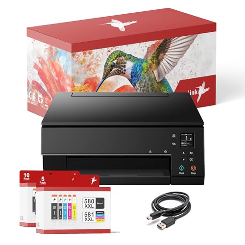 realink Bundle TS6350a Drucker (mit Scanner und Kopierer) mit 15 XXL Druckerpatronen von realink