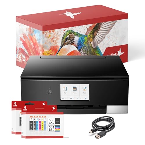 realink Bundle TS8350a Drucker (mit Scanner und Kopierer) mit 12 XXL Druckerpatronen … von realink