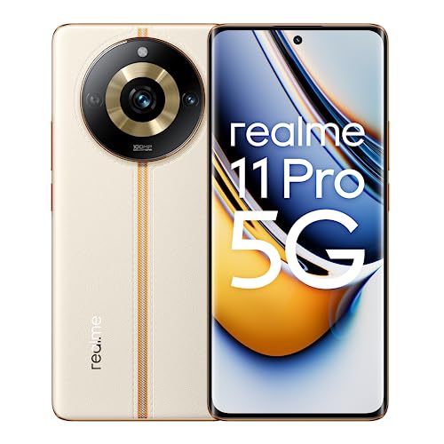 realme 11 Pro 5G 8+128GB Smartphone, 120Hz Curved Vision Display, 100MP OIS Prolight Camera, 5000mAh Massive Battery, 67W SUPERVOOC Charge, Sunrise Beige von realme