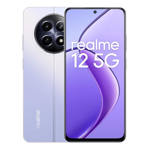 realme 12 5G Smartphone 8+256 GB, 108MP 3X Zoom Portrait Camera, 6-Level Dynamic Refresh Rate, 45W SUPERVOOC Charge 5000mAh Massive Battery, Twilight Purple(no Adapter) von realme