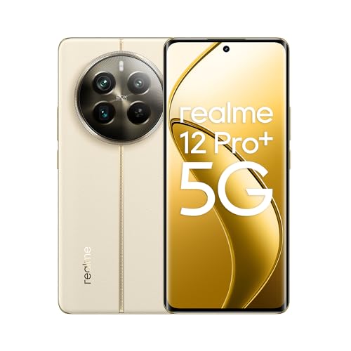 realme 12 Pro+ 5G Smartphone 8+256GB, Sony IMX890 OIS Camera, 3X Optical Zoom, Snapdragon 7s Gen 2 Chipset, 6.7inch 120Hz Curved Vision Display, 67W SUPERVOOC Charge, 5000mAh Massive Battery, beige von realme