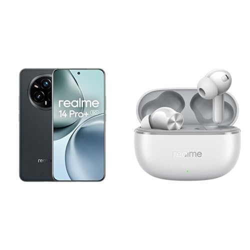 realme 14 Pro+ 5G 8+256GB,5260mAh Battery,IP69,Grey Amazon Version +T200 Lite Grey,No Adapter realme 14 Pro+ 5G 8+256GB,5260mAh Battery,IP69,Grey Amazon Version +T200 Lite Grey,No Adapter von realme