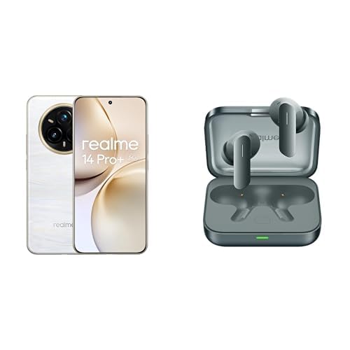 realme 14 Pro+ 5G 8+256GB,Cool Sensitive Color Changing Design, 5260mAh Battery, IP69,White Amazon Version +Air 7 Green,No Adapter realme 14 Pro+ 5G 8+256GB,Cool Sensitive Color Changing Design, 5260mAh Battery, IP69,White Amazon Version +Air 7 Green,No Adapter von realme