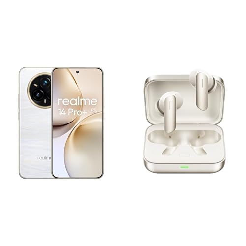 realme 14 Pro+ 5G 8+256GB,Cool Sensitive Color Changing Design, 5260mAh Battery, IP69,White Amazon Version +T200 Lite Grey,No Adapter realme 14 Pro+ 5G 8+256GB,Cool Sensitive Color Changing Design, 5260mAh Battery, IP69,White Amazon Version +T200 Lite Grey,No Adapter von realme