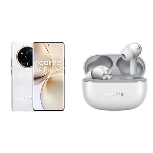 realme 14 Pro 5G 8+256GB,5260mAh Battery,IP69,Grey Amazon Version+T200 Lite Grey,No Adapter von realme